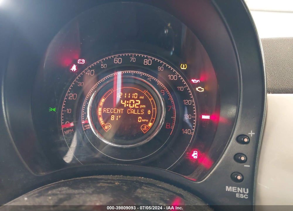 2012 FIAT 500 SPORT VIN: 3C3CFFBR9CT365282