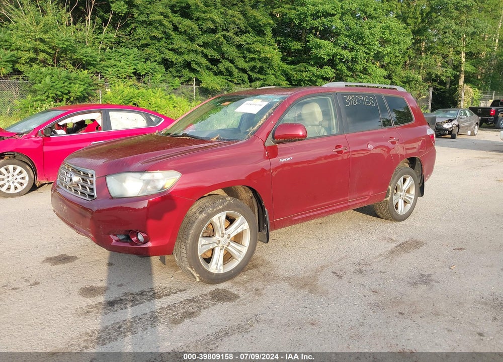 2008 TOYOTA HIGHLANDER SPORT VIN: JTEES43A582016184