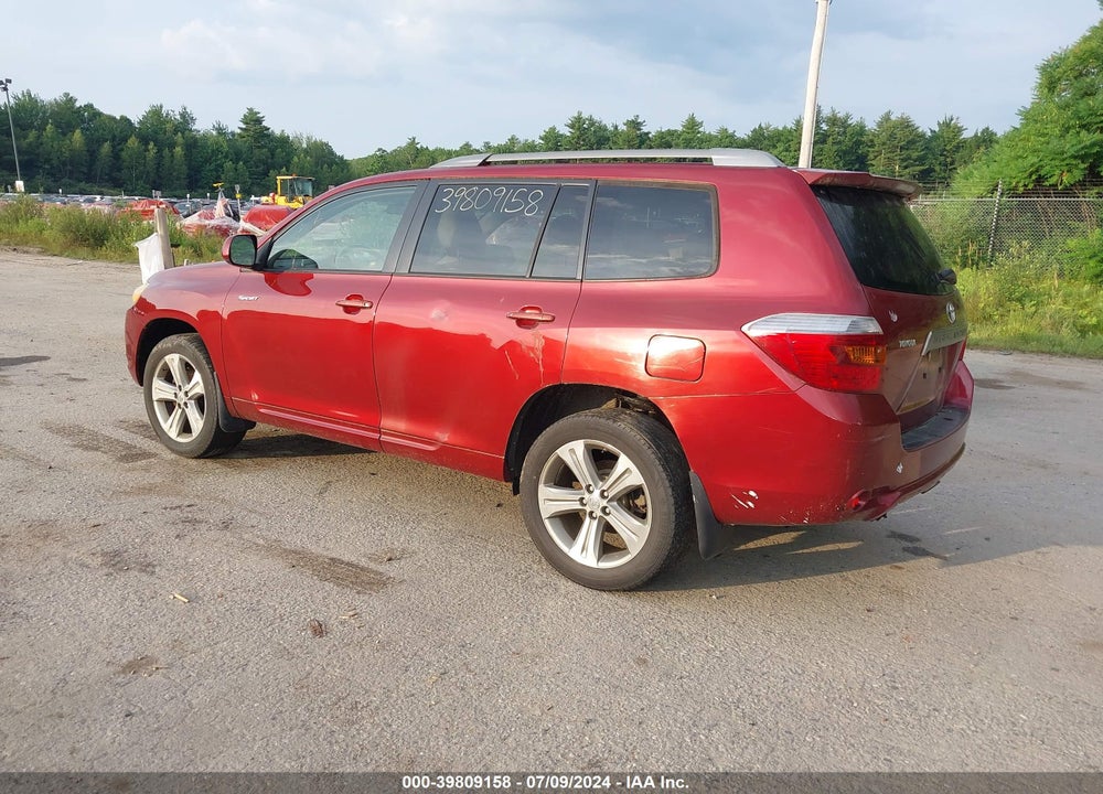2008 TOYOTA HIGHLANDER SPORT VIN: JTEES43A582016184