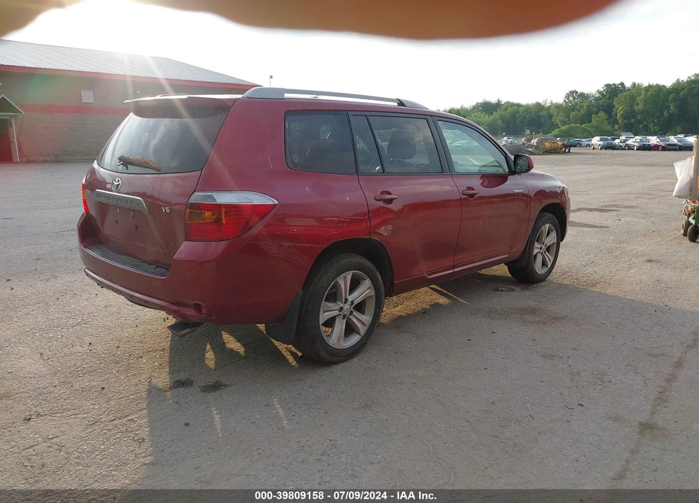2008 TOYOTA HIGHLANDER SPORT VIN: JTEES43A582016184