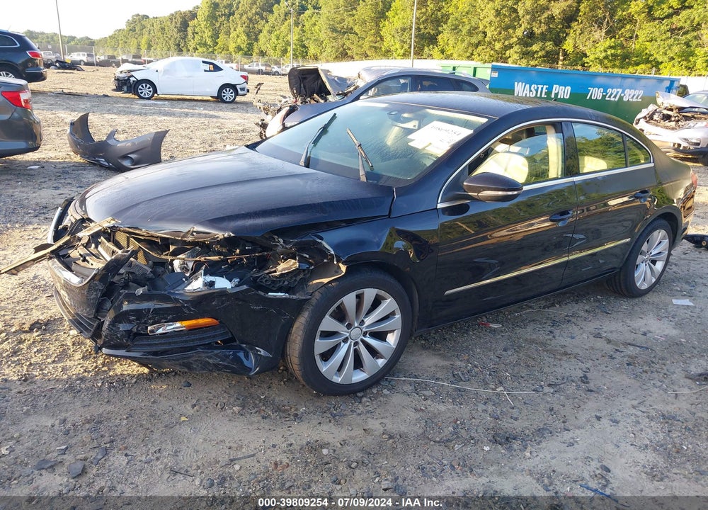 2012 VOLKSWAGEN CC SPORT VIN: WVWMN7AN5CE535354