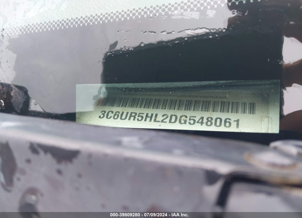 2013 RAM 2500 TRADESMAN VIN: 3C6UR5HL2DG548061