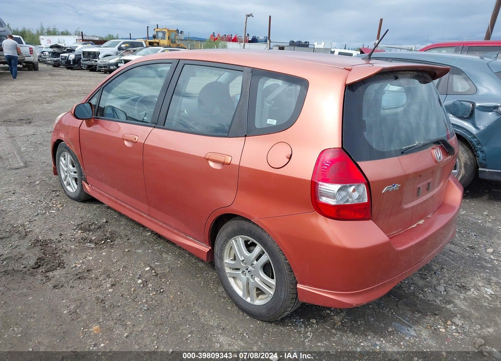 2008 HONDA FIT SPORT VIN: JHMGD38658S067219
