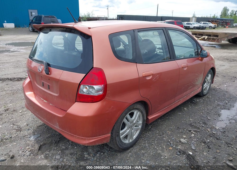 2008 HONDA FIT SPORT VIN: JHMGD38658S067219