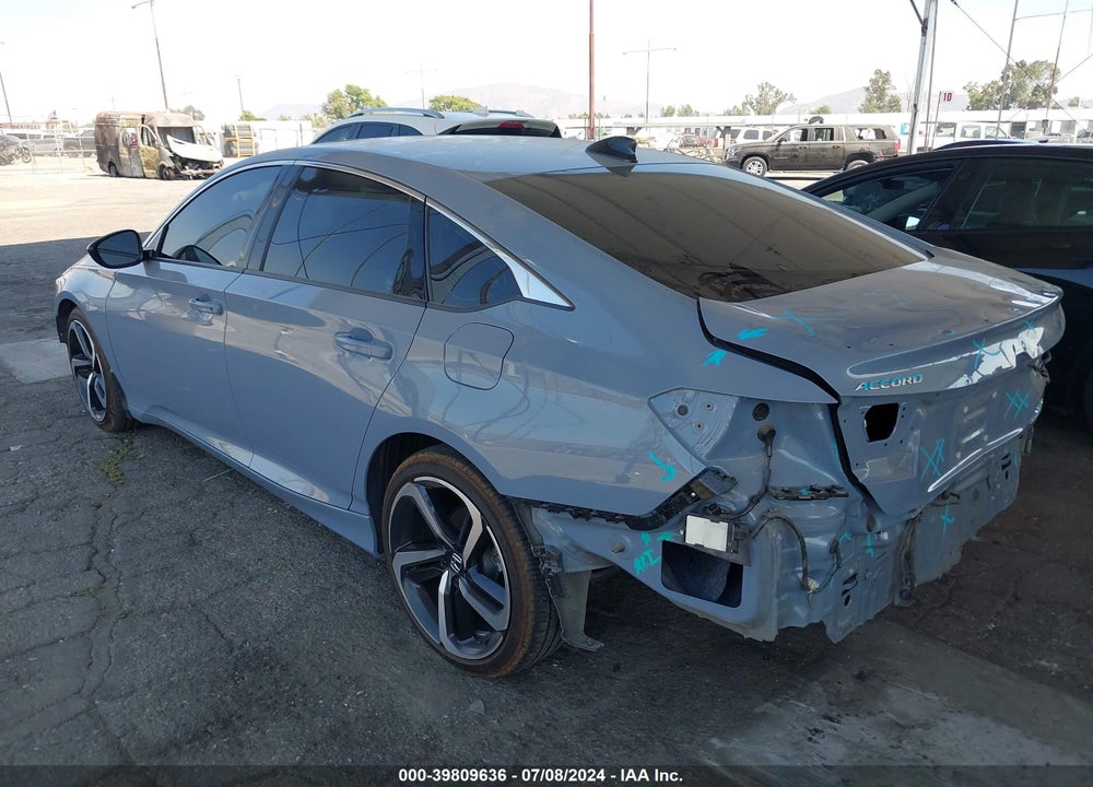 2022 HONDA ACCORD SPORT 2.0T VIN: 1HGCV2F3XNA022313