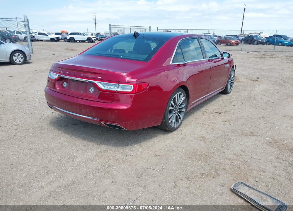2019 LINCOLN CONTINENTAL RESERVE VIN: 1LN6L9RP7K5612915