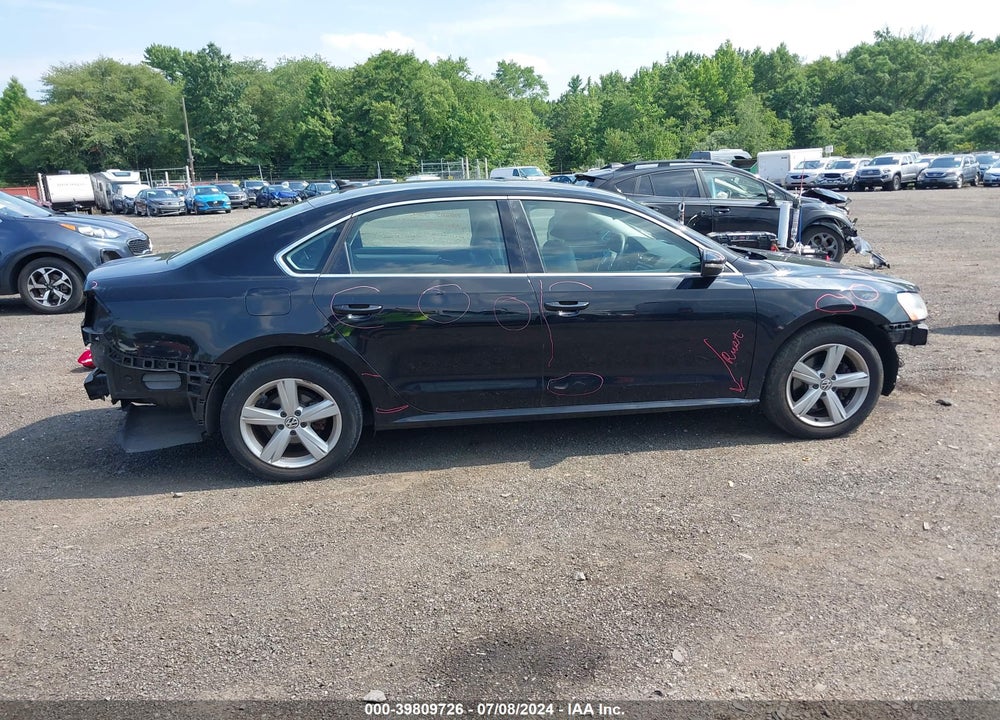 2012 VOLKSWAGEN PASSAT 2.5L SE VIN: 1VWBP7A31CC038598