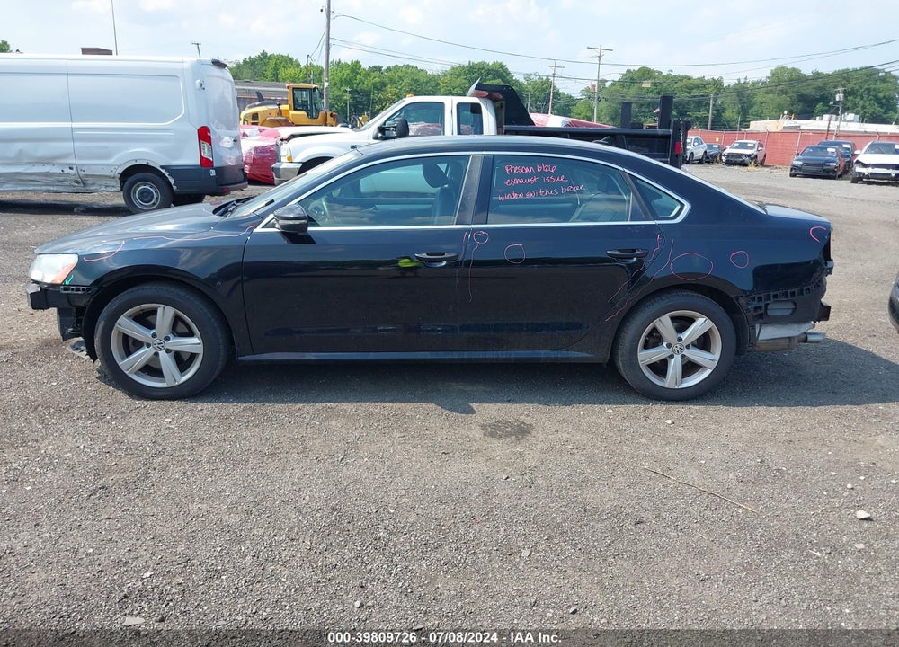 2012 VOLKSWAGEN PASSAT 2.5L SE VIN: 1VWBP7A31CC038598