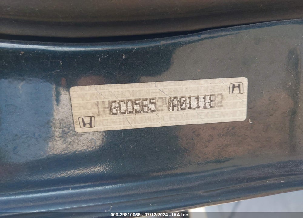 1997 HONDA ACCORD EX VIN: 1HGCD5652VA011182