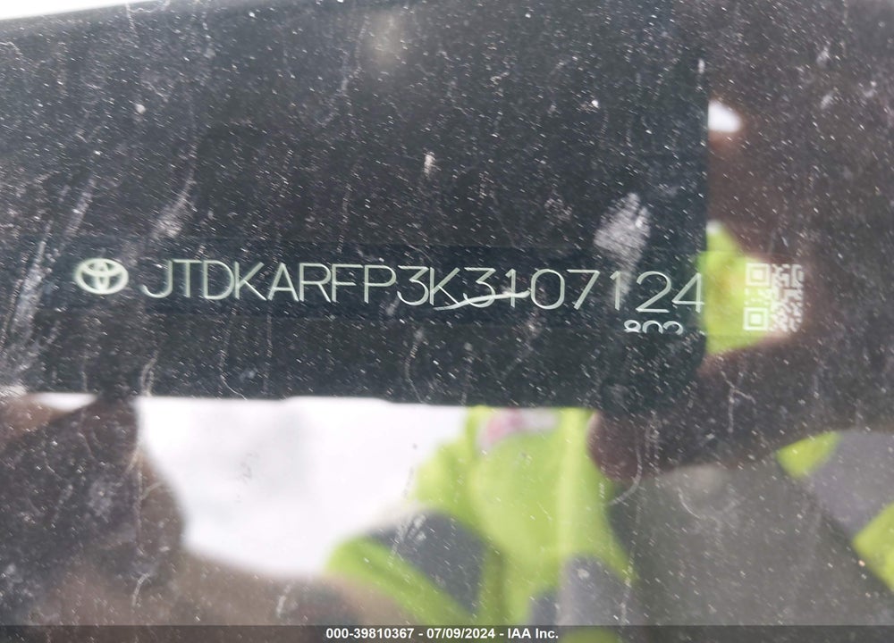 2019 TOYOTA PRIUS PRIME ADVANCED VIN: JTDKARFP3K3107124