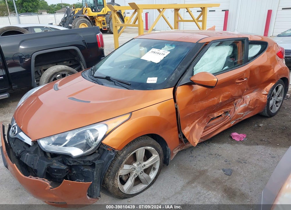 2013 HYUNDAI VELOSTER BASE W/BLACK VIN: KMHTC6AD4DU177900