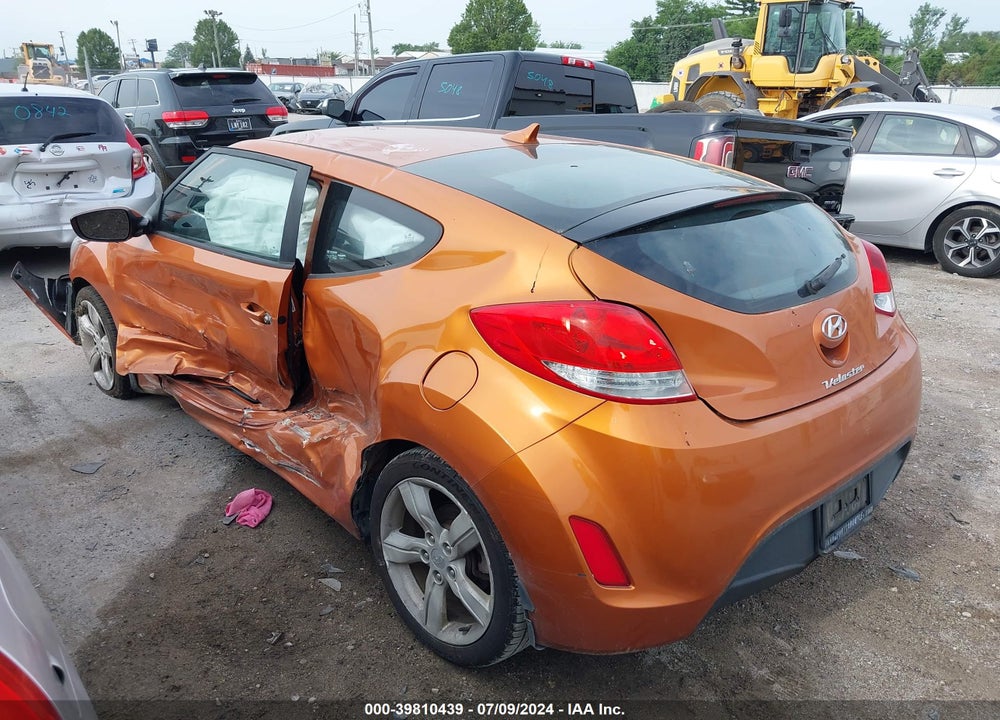 2013 HYUNDAI VELOSTER BASE W/BLACK VIN: KMHTC6AD4DU177900