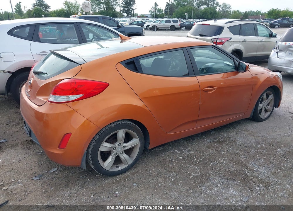 2013 HYUNDAI VELOSTER BASE W/BLACK VIN: KMHTC6AD4DU177900