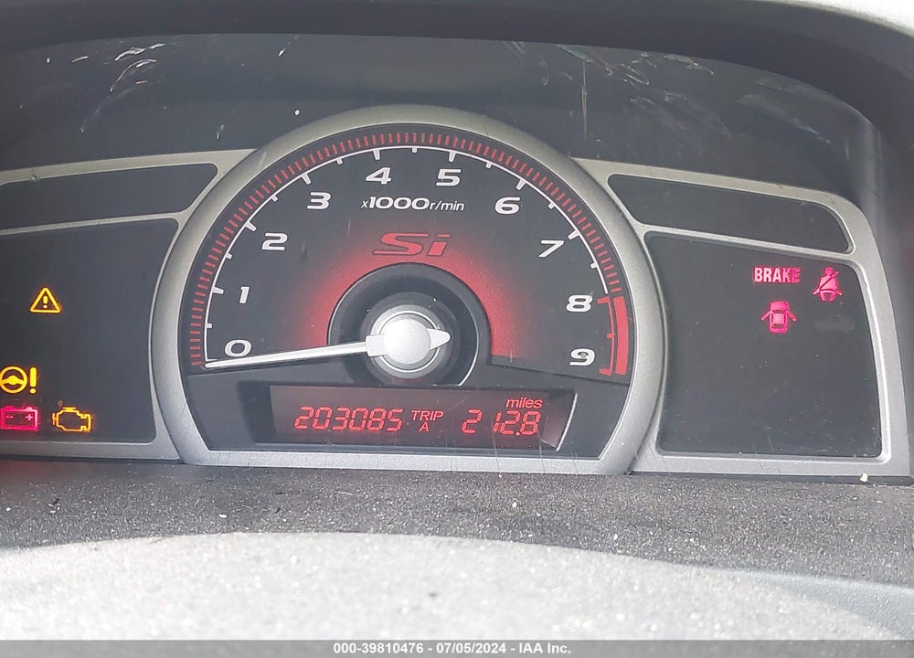 2009 HONDA CIVIC SI VIN: 2HGFA55559H701135