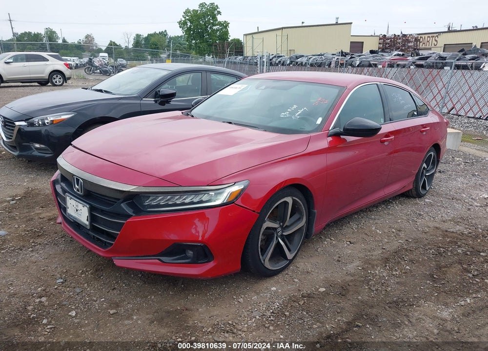 2021 HONDA ACCORD SPORT VIN: 1HGCV1F3XMA074954