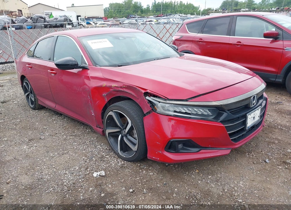 2021 HONDA ACCORD SPORT VIN: 1HGCV1F3XMA074954
