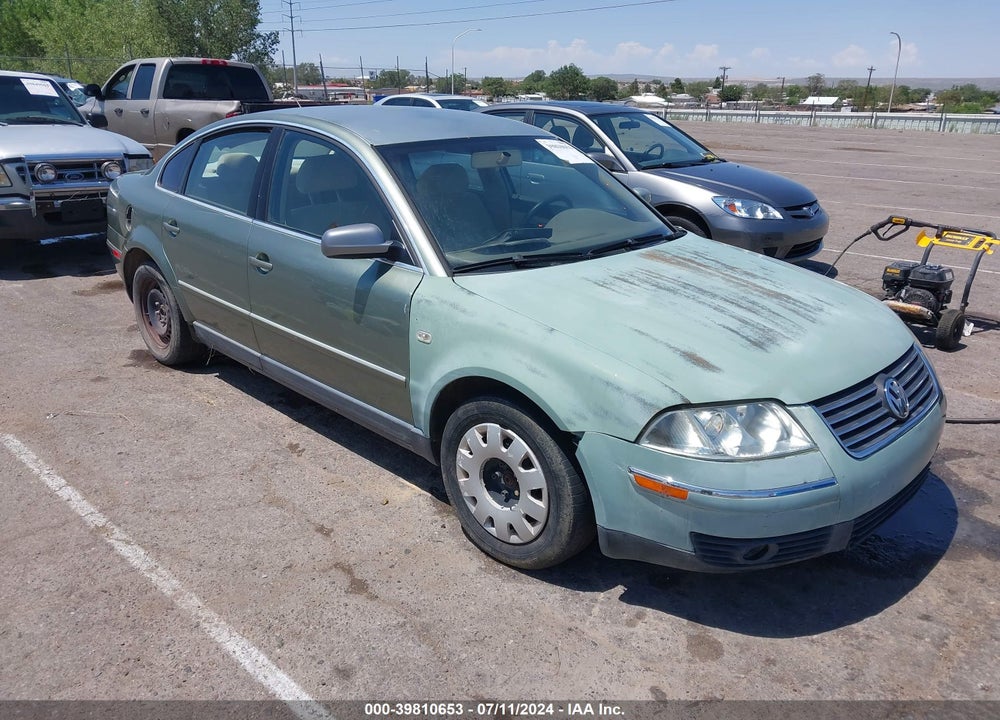 2002 VOLKSWAGEN PASSAT GLS VIN: WVWPD63B22P344524