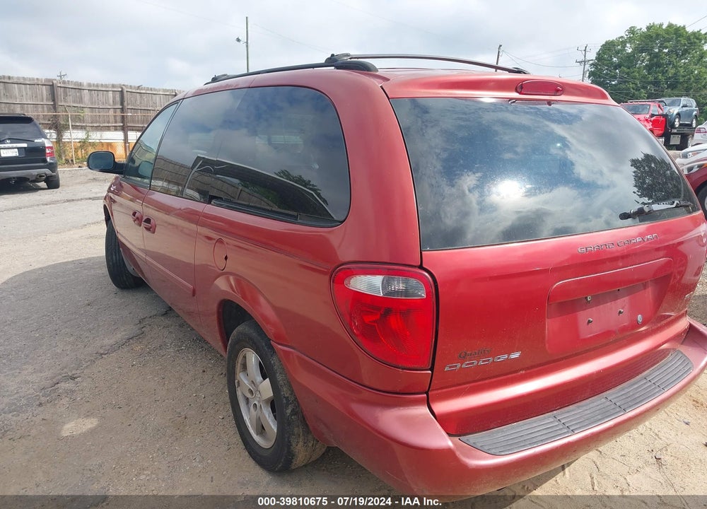 2007 DODGE GRAND CARAVAN SXT VIN: 2D4GP44L67R170677
