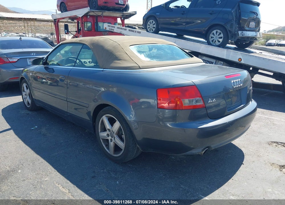 2004 AUDI A4 1.8T VIN: WAUAC48H44K015136