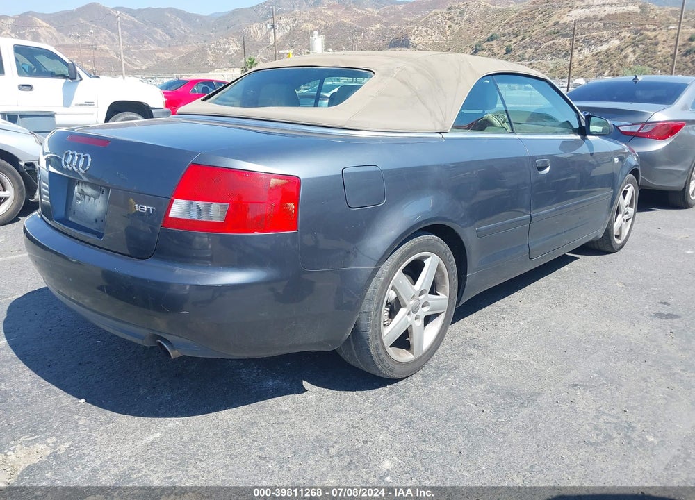 2004 AUDI A4 1.8T VIN: WAUAC48H44K015136