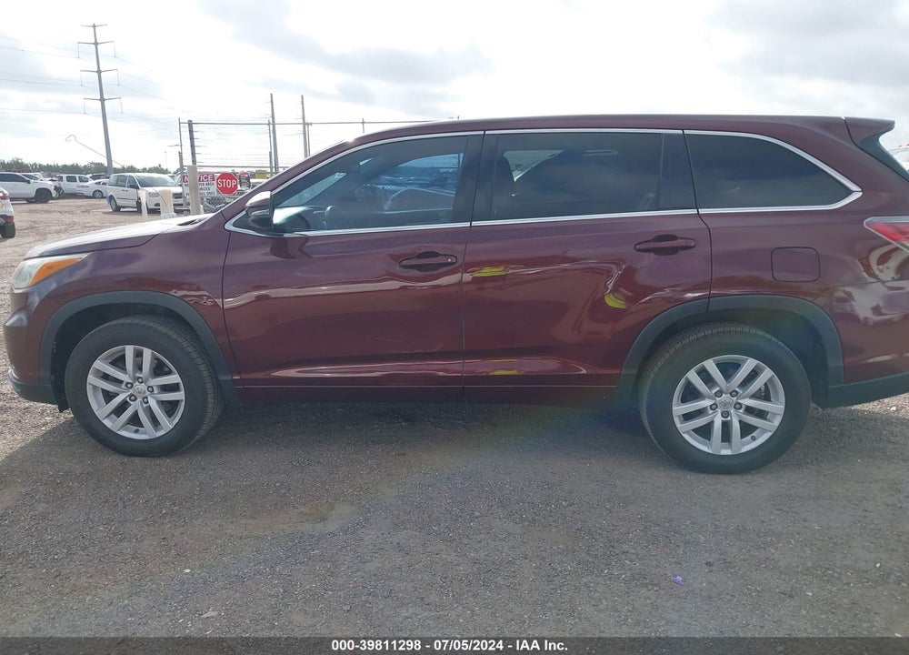 2015 TOYOTA HIGHLANDER LE VIN: 5TDZARFH2FS013294