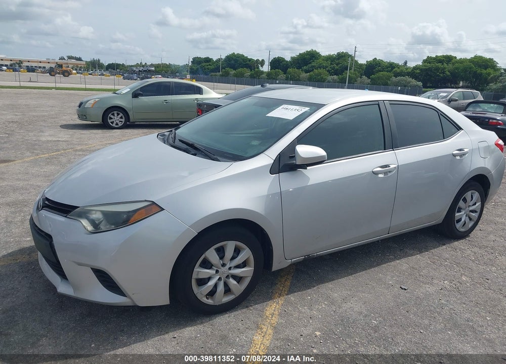 2014 TOYOTA COROLLA LE VIN: 2T1BURHE6EC207703