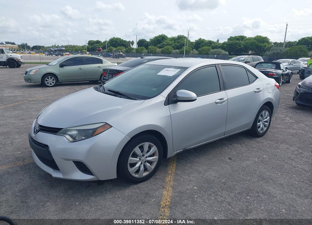 2014 TOYOTA COROLLA LE VIN: 2T1BURHE6EC207703