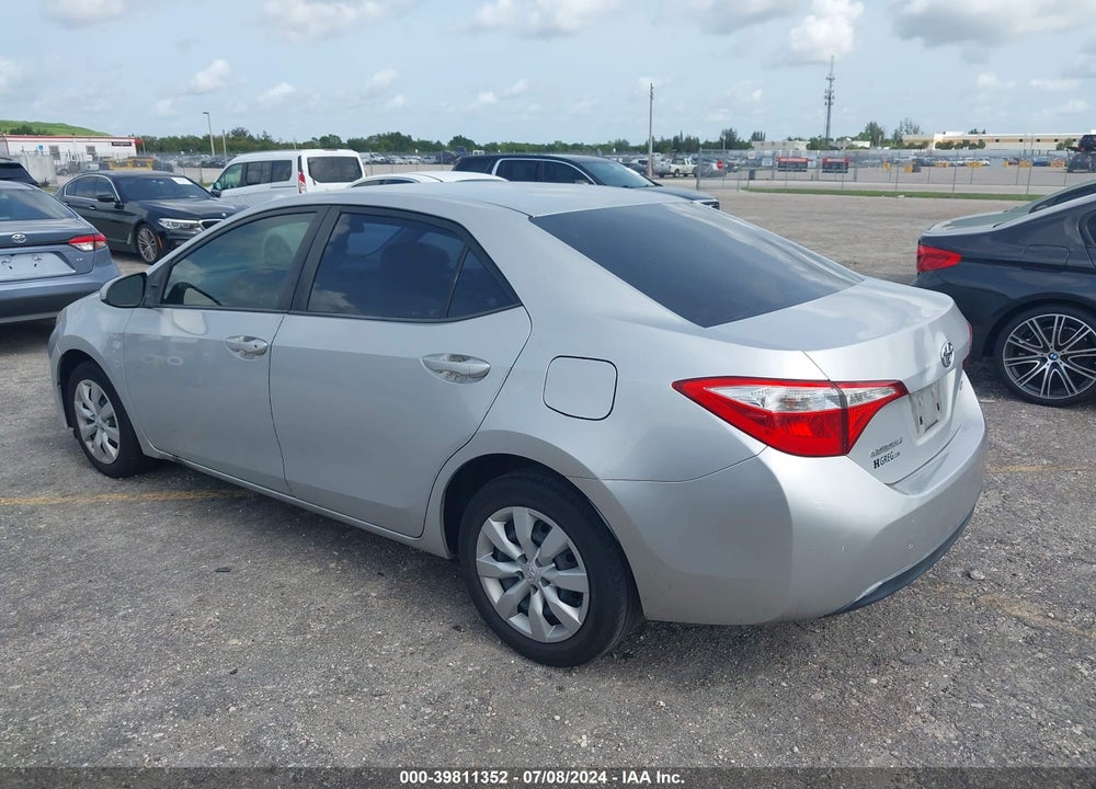 2014 TOYOTA COROLLA LE VIN: 2T1BURHE6EC207703