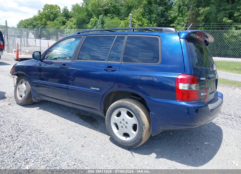 2007 TOYOTA HIGHLANDER LIMITED V6 VIN: JTEEP21A470206593