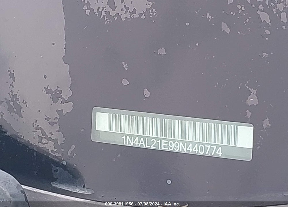 2009 NISSAN ALTIMA 2.5 S VIN: 1N4AL21E99N440774