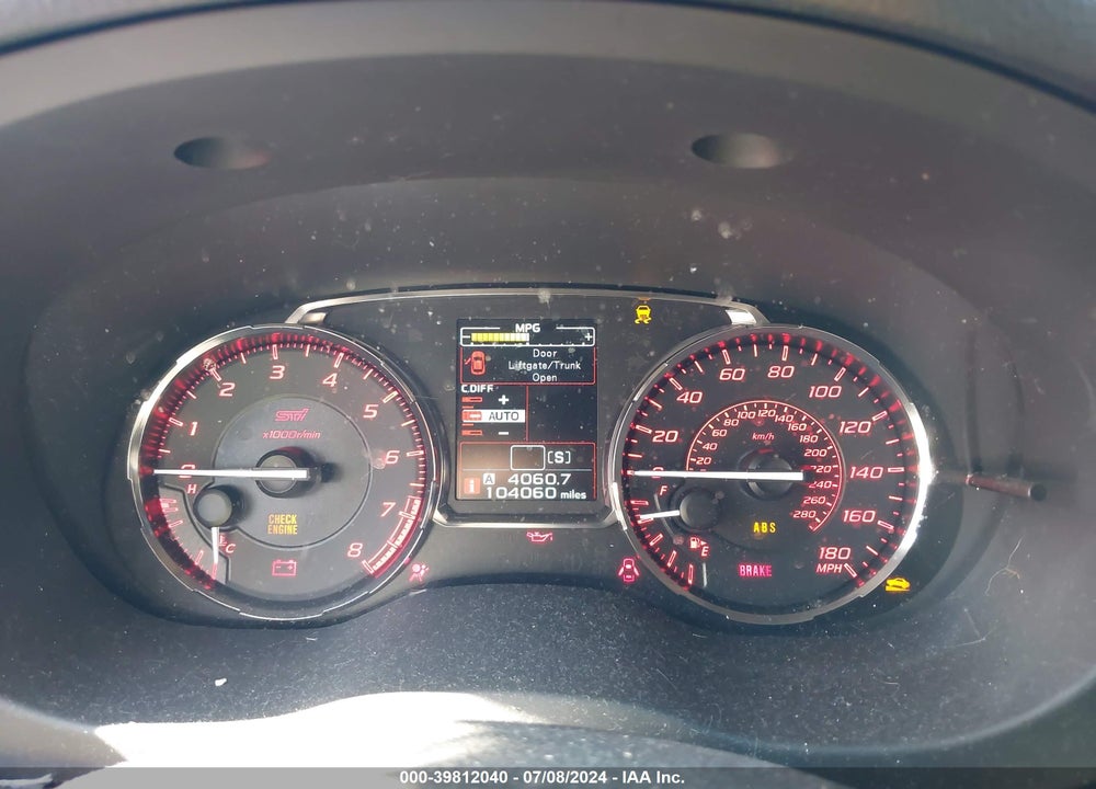 2016 SUBARU WRX STI VIN: JF1VA2V69G9825722