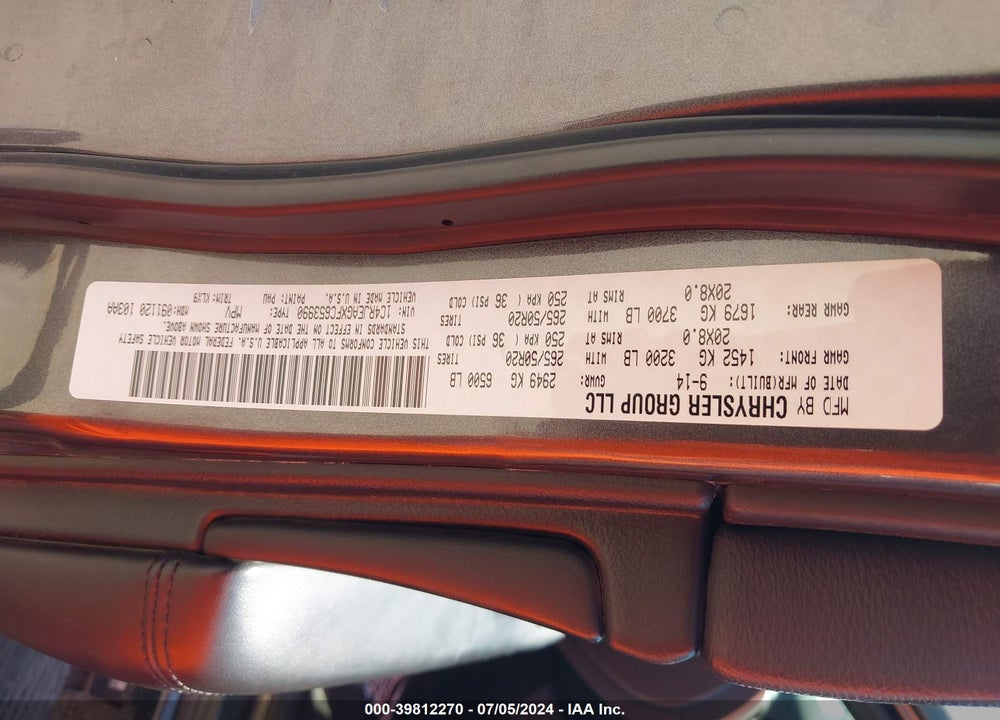 2015 JEEP GRAND CHEROKEE ALTITUDE VIN: 1C4RJEAGXFC653990