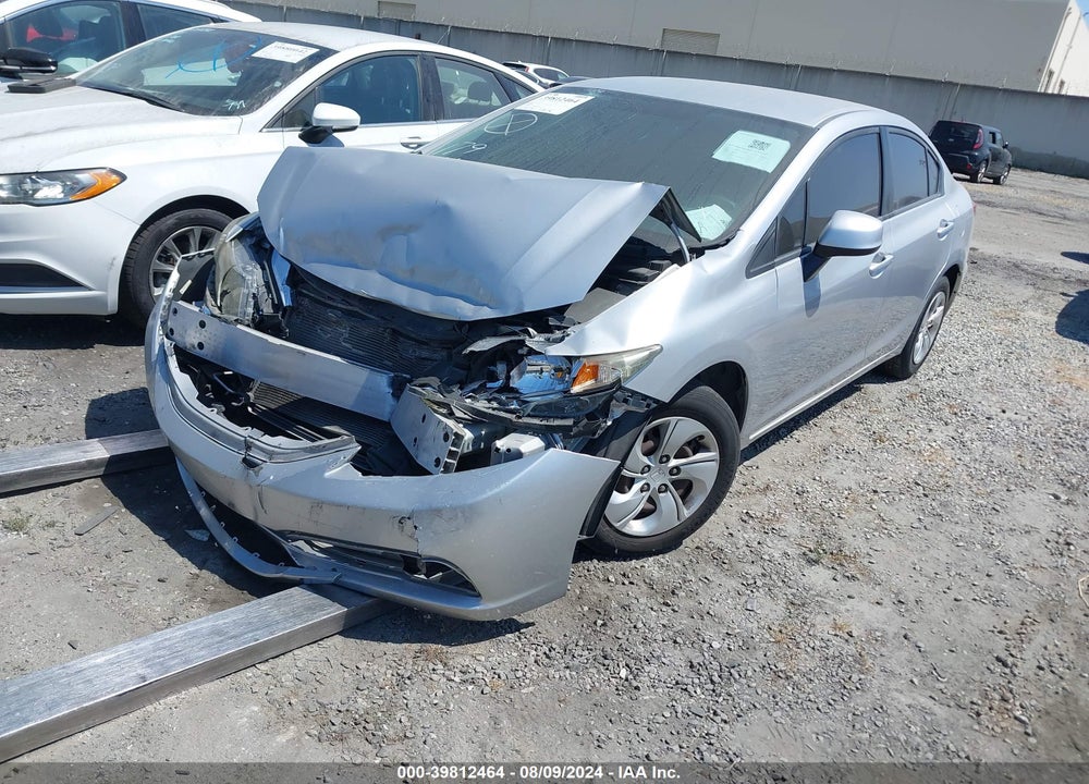 2013 HONDA CIVIC LX VIN: 19XFB2F51DE221445