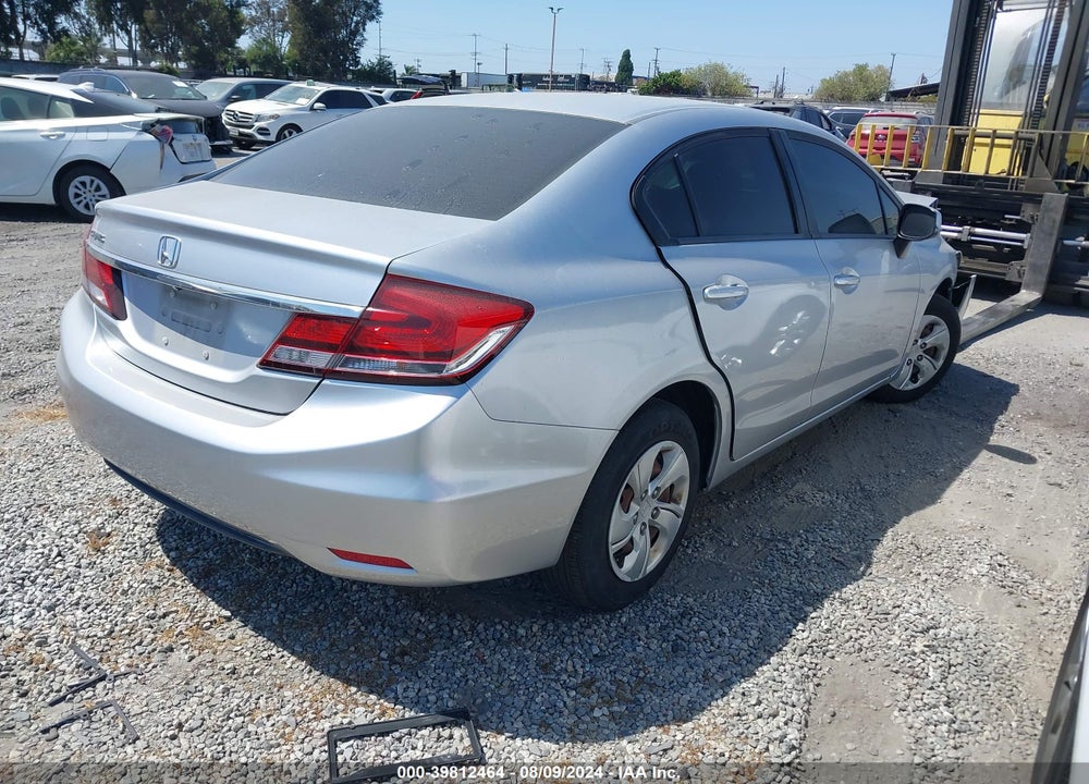 2013 HONDA CIVIC LX VIN: 19XFB2F51DE221445