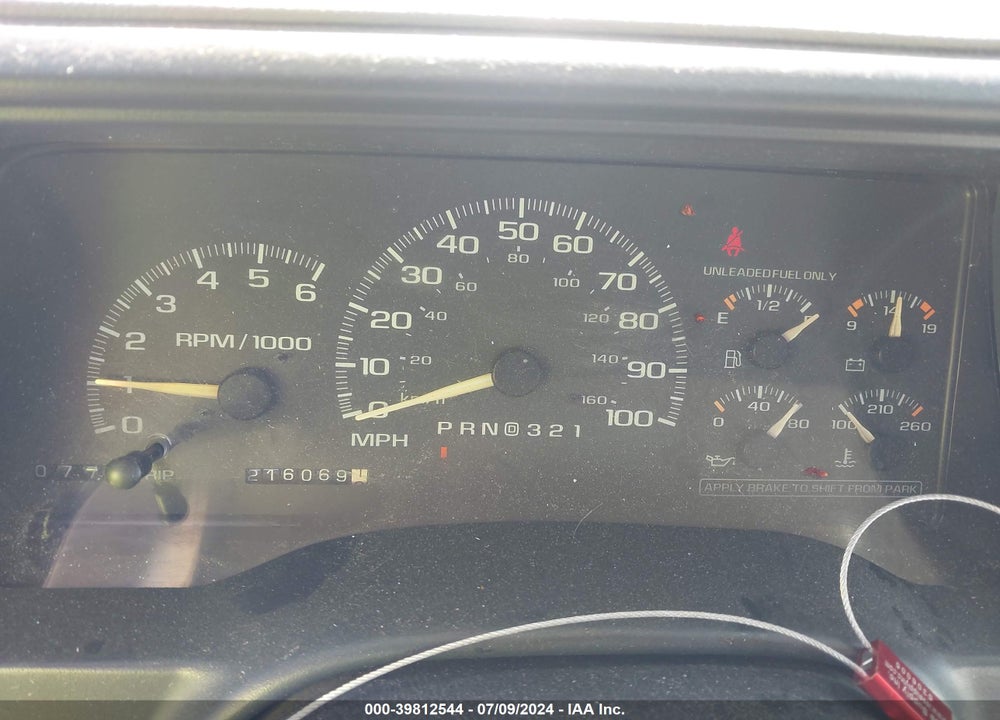 1997 GMC SIERRA 1500 SL WIDESIDE VIN: 2GTEK19R9V1560361