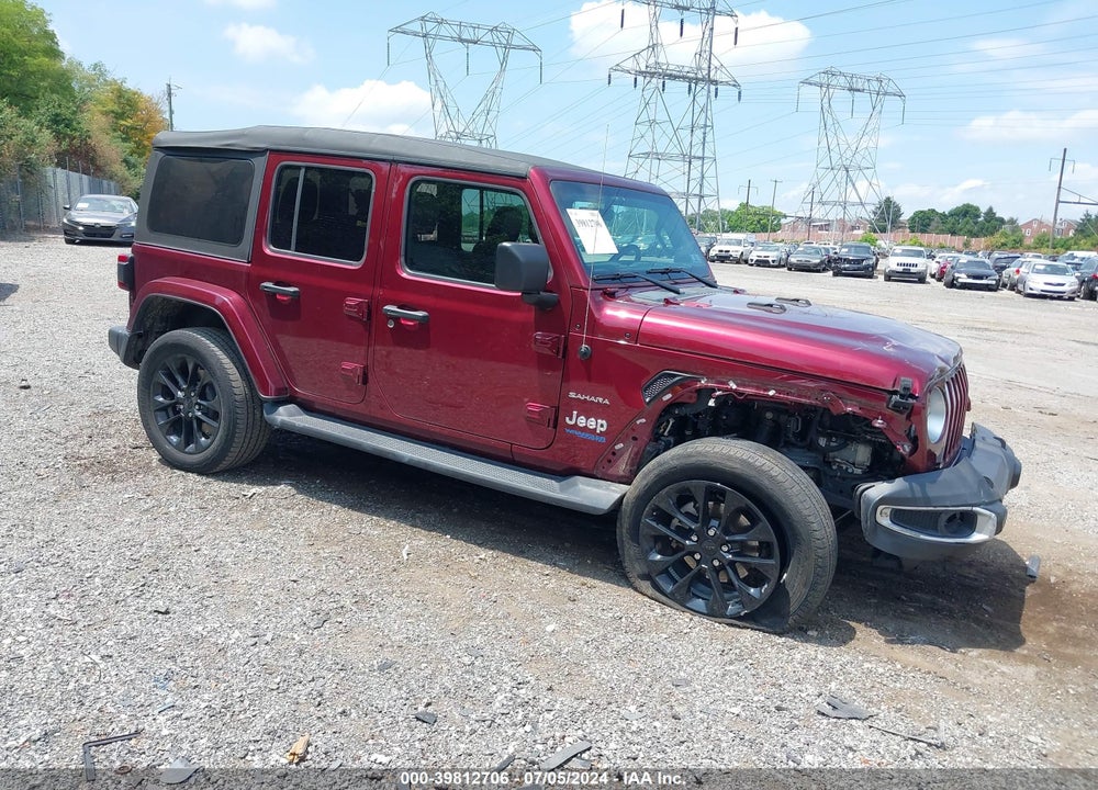 2021 JEEP WRANGLER 4XE UNLIMITED SAHARA 4X4 VIN: 1C4JJXP6XMW643009