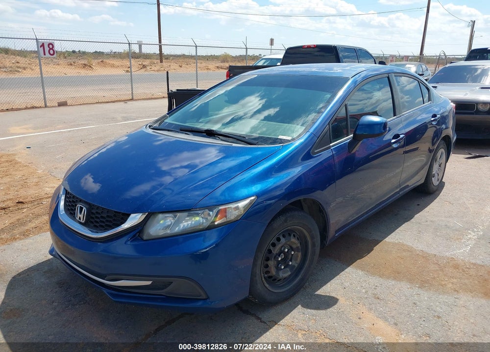 2013 HONDA CIVIC LX VIN: 19XFB2F50DE078083