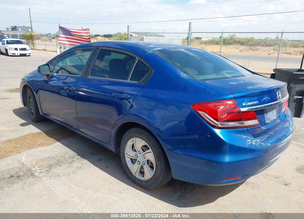 2013 HONDA CIVIC LX VIN: 19XFB2F50DE078083