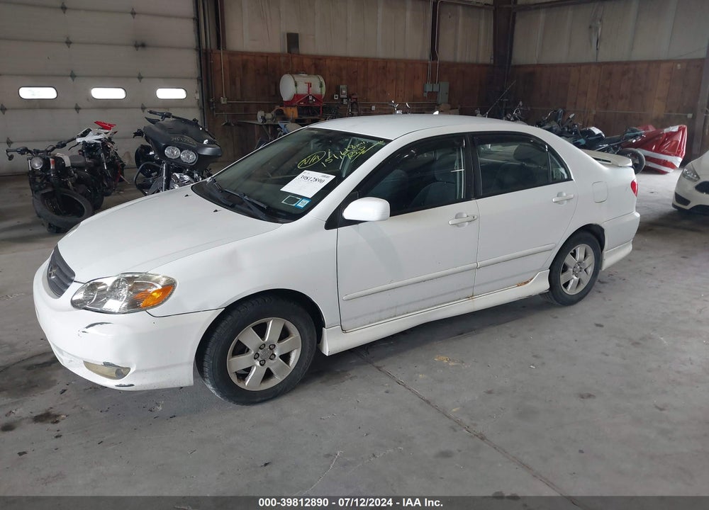 2003 TOYOTA COROLLA S VIN: 2T1BR32E23C038980