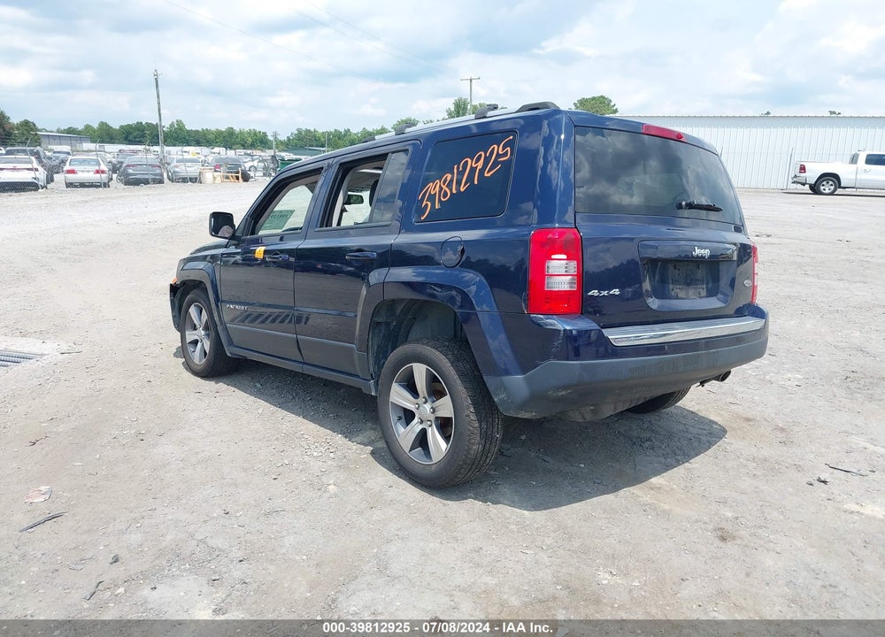 2016 JEEP PATRIOT VIN: 1C4NJRFB3GD806028