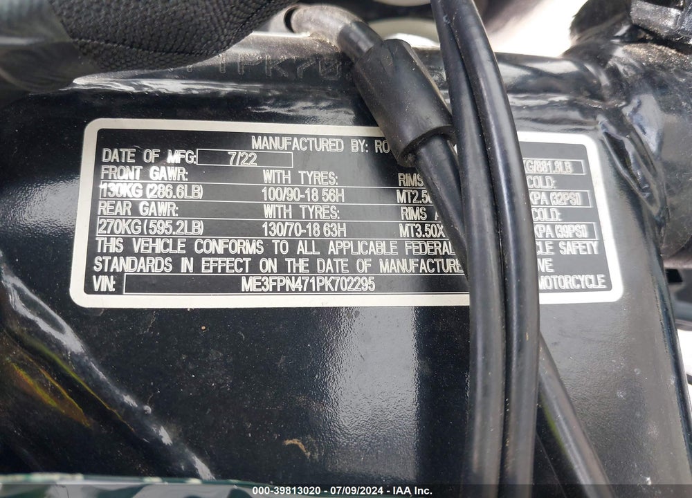 2023 ROYAL ENFIELD MOTORS INT 650 VIN: ME3FPN471PK702295