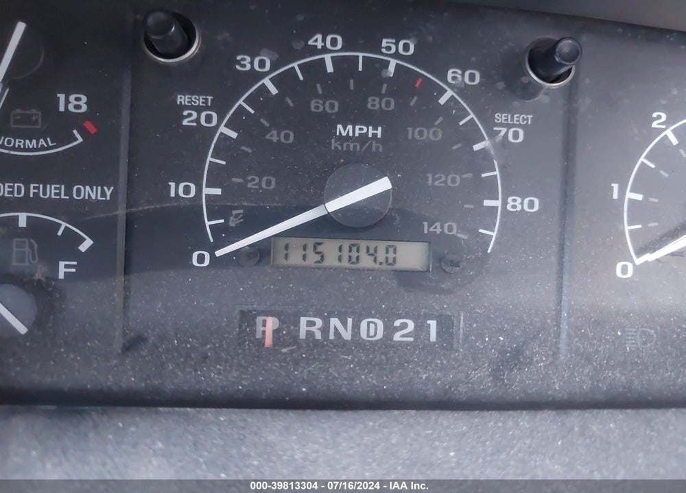 1994 FORD BRONCO U100 VIN: 1FMEU15H7RLA69709
