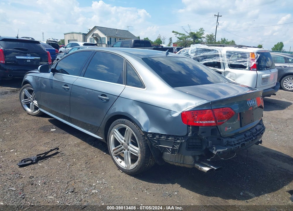 2012 AUDI S4 3.0 PREMIUM PLUS VIN: WAUDGAFL6CA024027