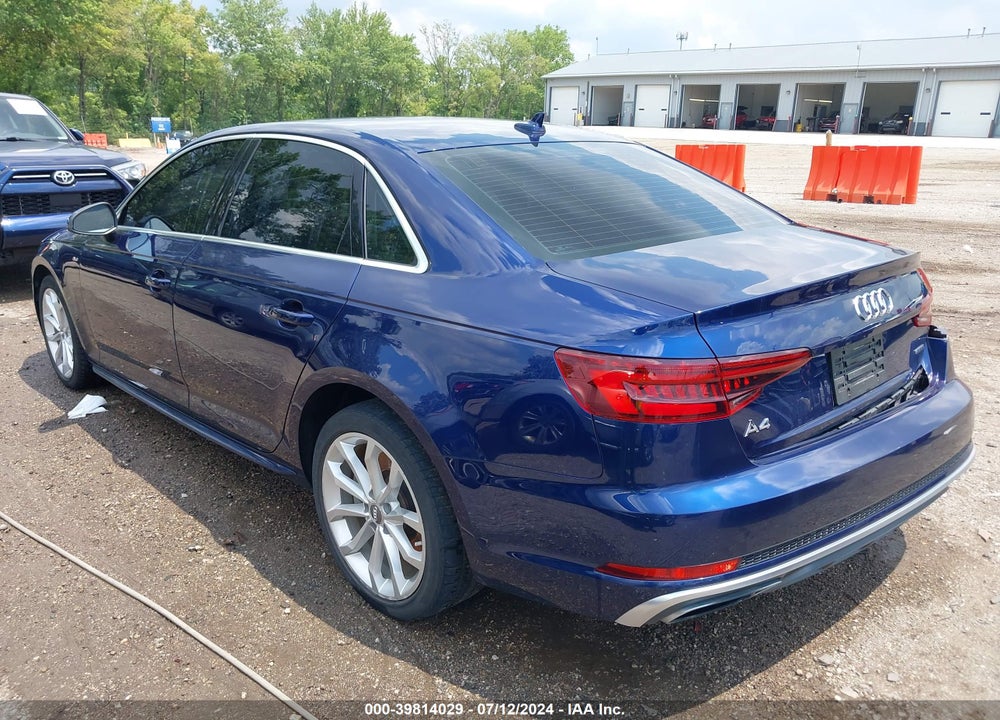 2019 AUDI A4 45 PREMIUM VIN: WAUDNAF48KN019501