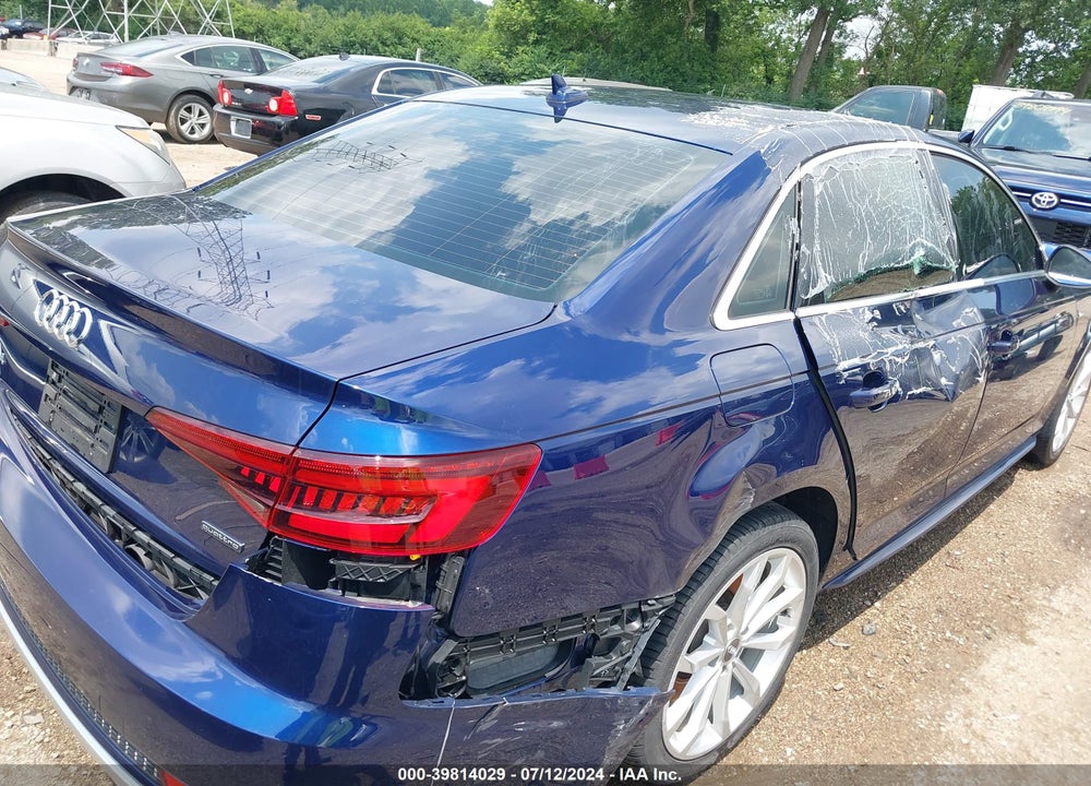 2019 AUDI A4 45 PREMIUM VIN: WAUDNAF48KN019501