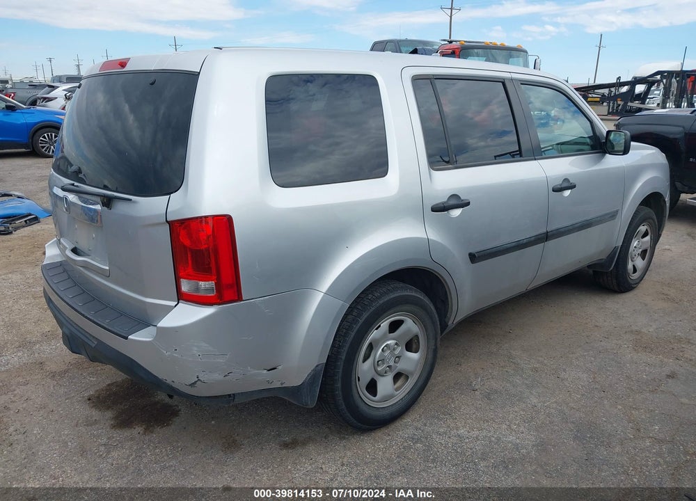 2013 HONDA PILOT LX VIN: 5FNYF3H23DB022977