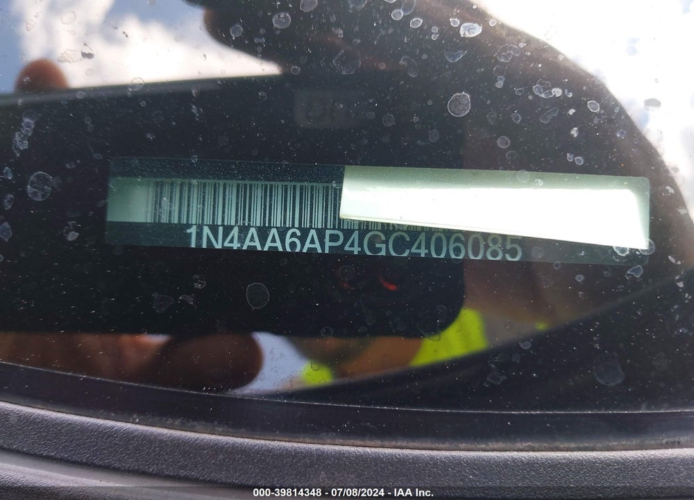 2016 NISSAN MAXIMA 3.5 PLATINUM VIN: 1N4AA6AP4GC406085