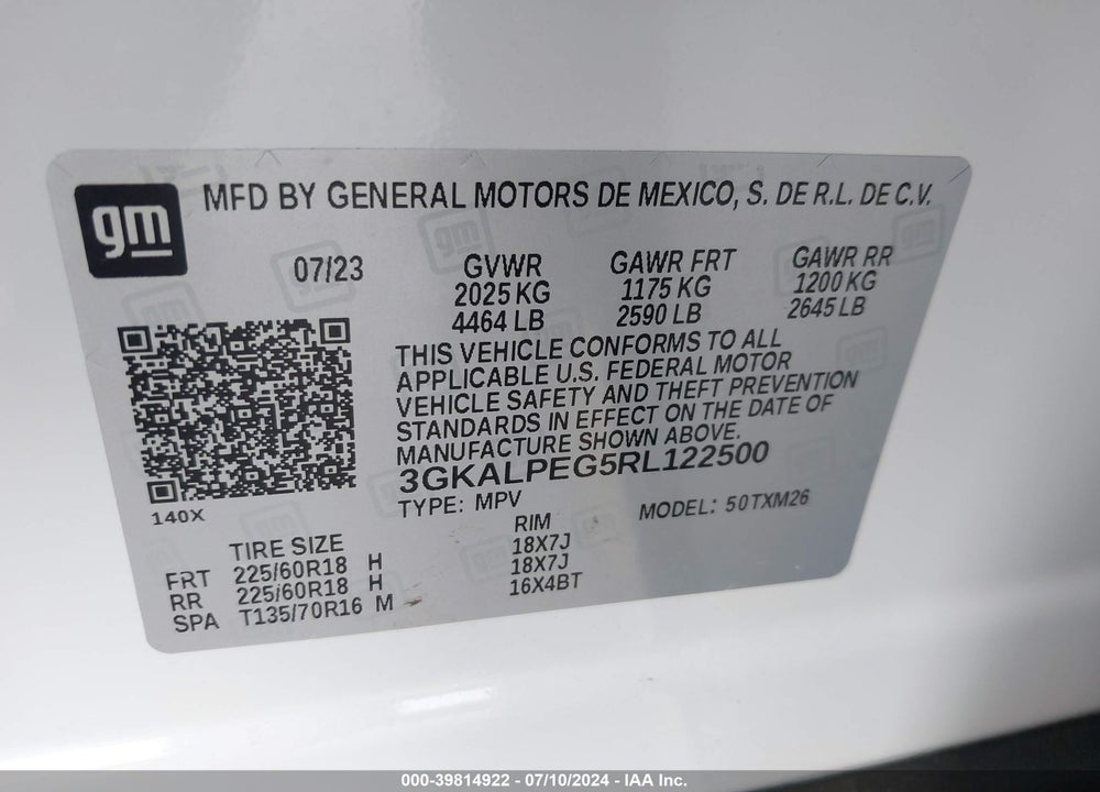 2024 GMC TERRAIN FWD SLT VIN: 3GKALPEG5RL122500