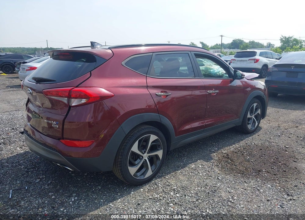 2016 HYUNDAI TUCSON LIMITED VIN: KM8J3CA24GU099322