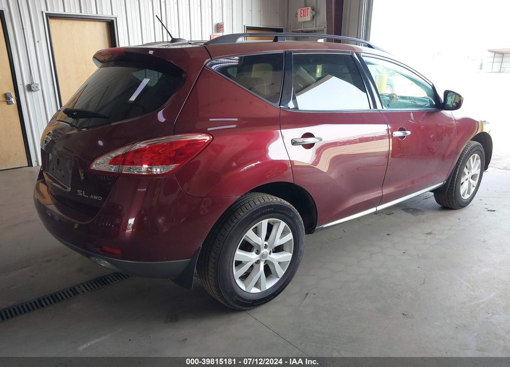 2011 NISSAN MURANO SL VIN: JN8AZ1MW4BW169859